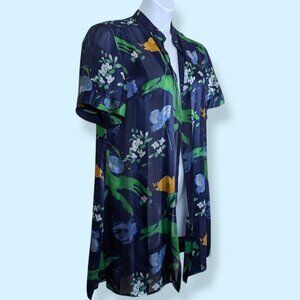 Mario Pucci Cecconi 100% Silk Floral Top